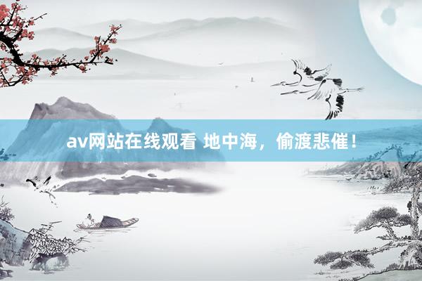 av网站在线观看 地中海，偷渡悲催！